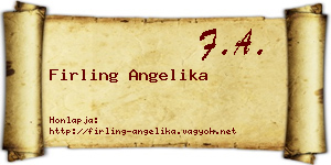 Firling Angelika névjegykártya